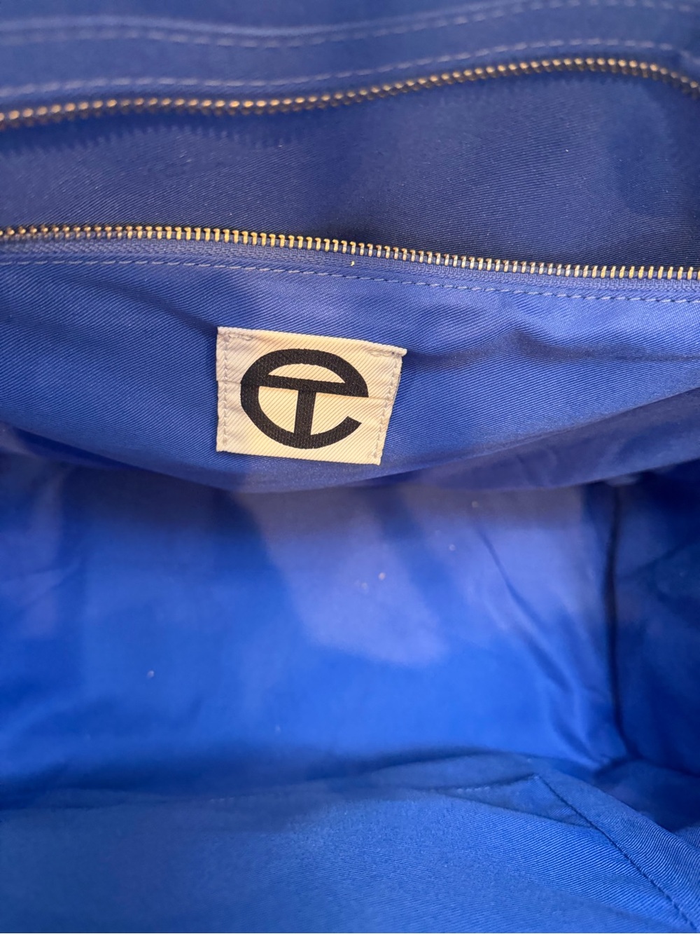 Telfar Blue Embossed Logo Tote - Picture 4 of 4